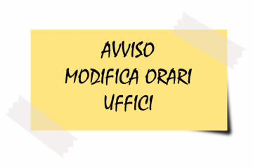 Orari apertura al pubblico Ufficio Tecnico - Mese di Ottobre